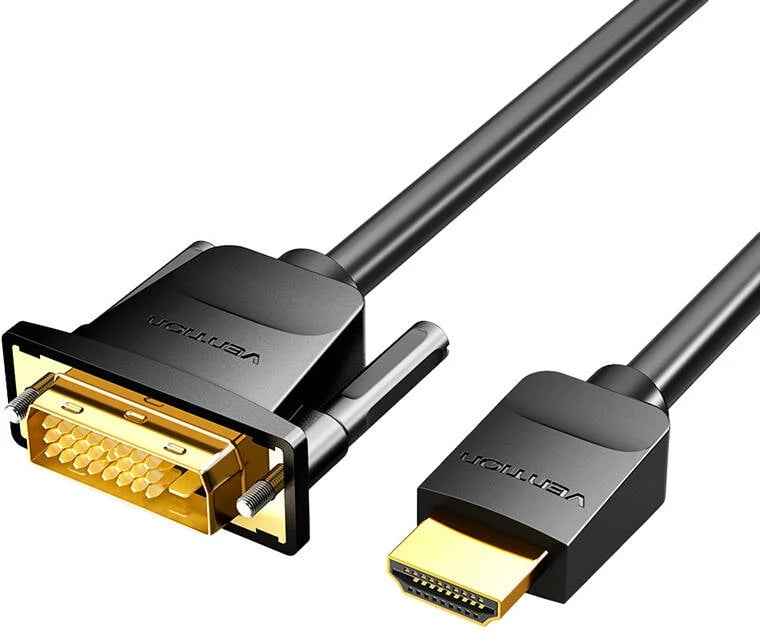 Kabllo HDMI në DVI Vention ABFBH, 2m, 4K 60Hz/1080P 60Hz, e zezë