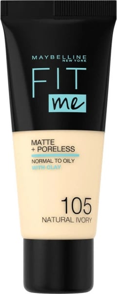 Fondatinë për femra Maybelline Fit Me Matte & Poreless 105 Natural Ivory 30ml