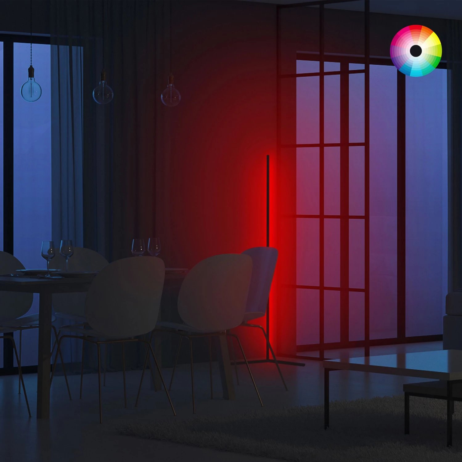 Llambë dyshemeje FH7309, RGB, 30x30x120 cm