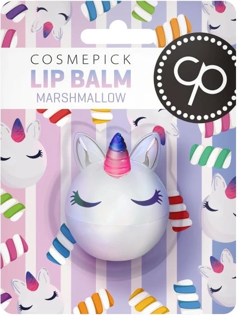 Balsam për buzë për femra Cosmepick Marshmallow Unicorn Marshmallow, 6g