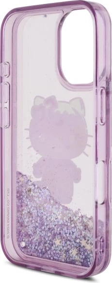 Mbështjellës Hello Kitty Liquid Glitter 50TH Anniversary Party për iPhone 16, Violet