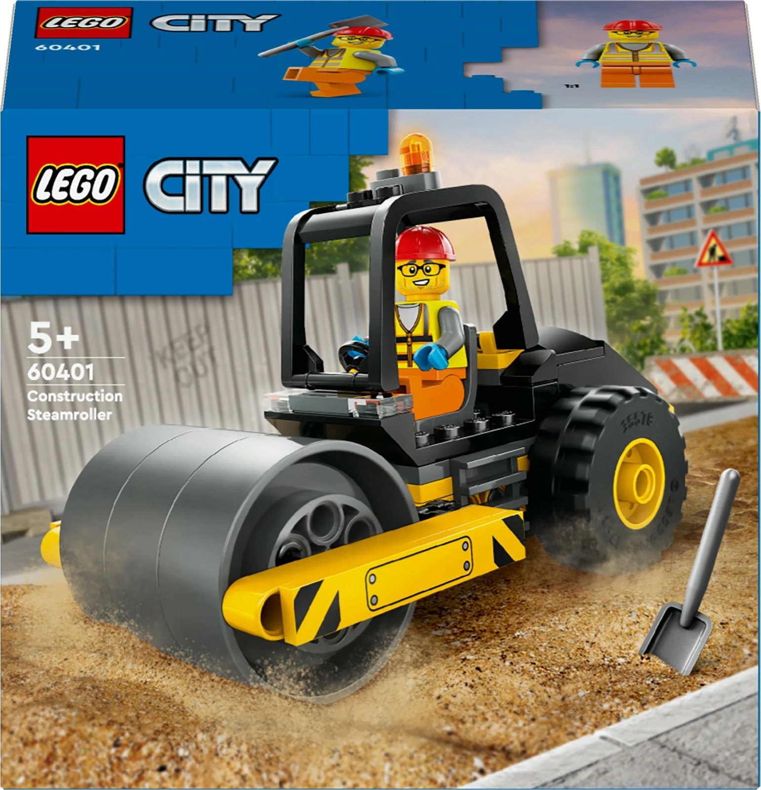 Set ndërtimi LEGO City Steamroller 60401, 78 pjesë, shumëngjyrësh