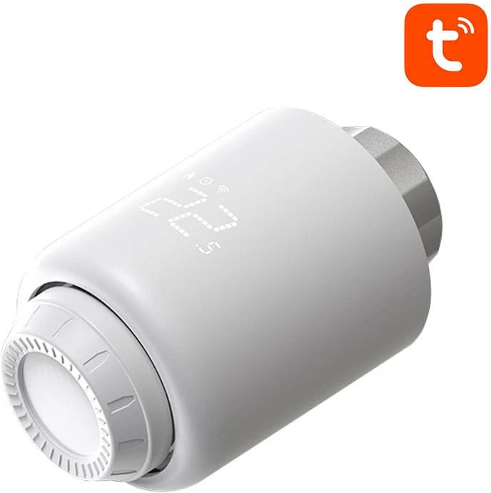 Valvul termostatike e mençur Avatto TRV07, ZigBee 3.0, Tuya, e bardhë