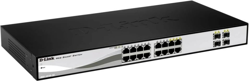 Switch D-Link DGS-1210-16, 16 porta Gigabit, Managed, rackmount, pa ventilator