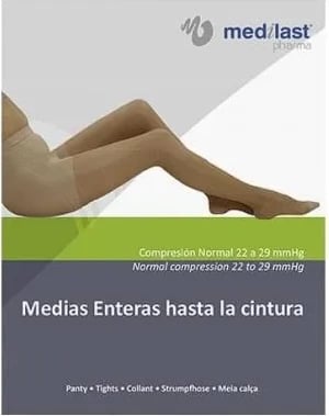 Pantyhose kompresion Medilast Normal unisex e zezë madhësi e madhe