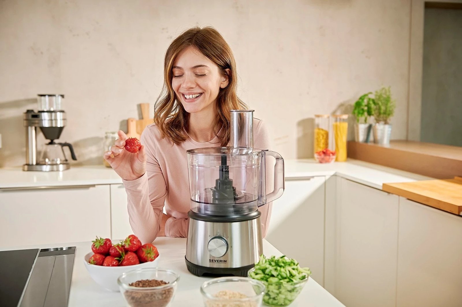 Procesor ushqimi Severin KM 3892, 1.5 L, 1200 W, Inox, i zi