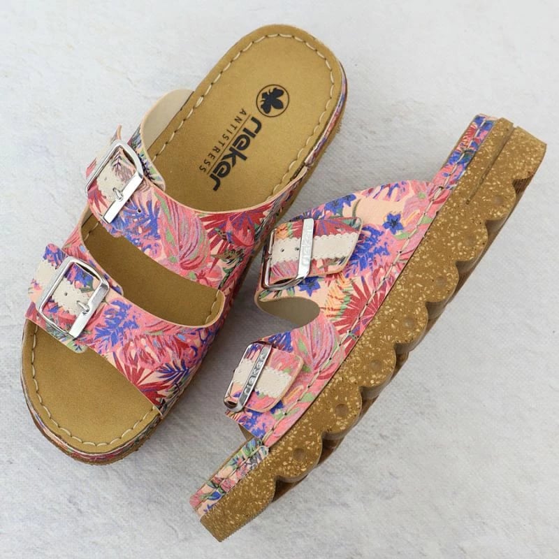 Flip-flopa Rieker për femra, rozë