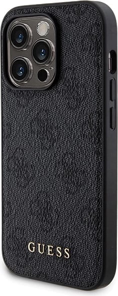 Mbështjellës Guess 4G Metal Logo me powerbank MagSafe 5000mAh për iPhone 14 Pro Max, Zi, Set