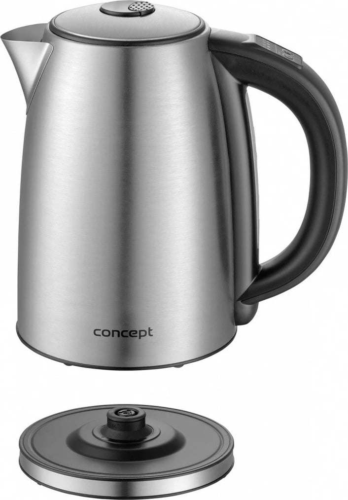 Ibrik elektrik Concept RK3350 me kontroll temperature, 1.7L, argjend