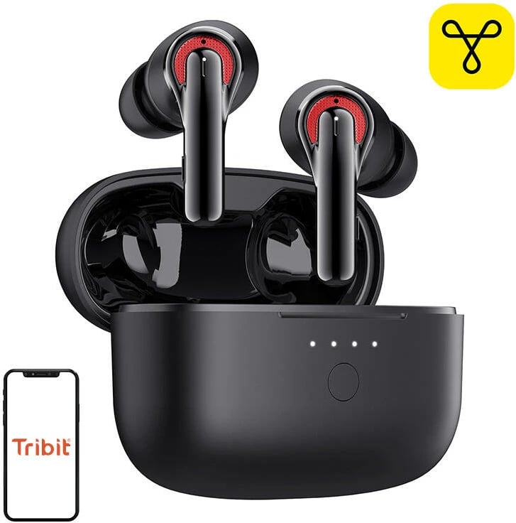 Kufje TWS Tribit Flybuds C1 BTH93, Bluetooth 5.2, IPX5, të zeza