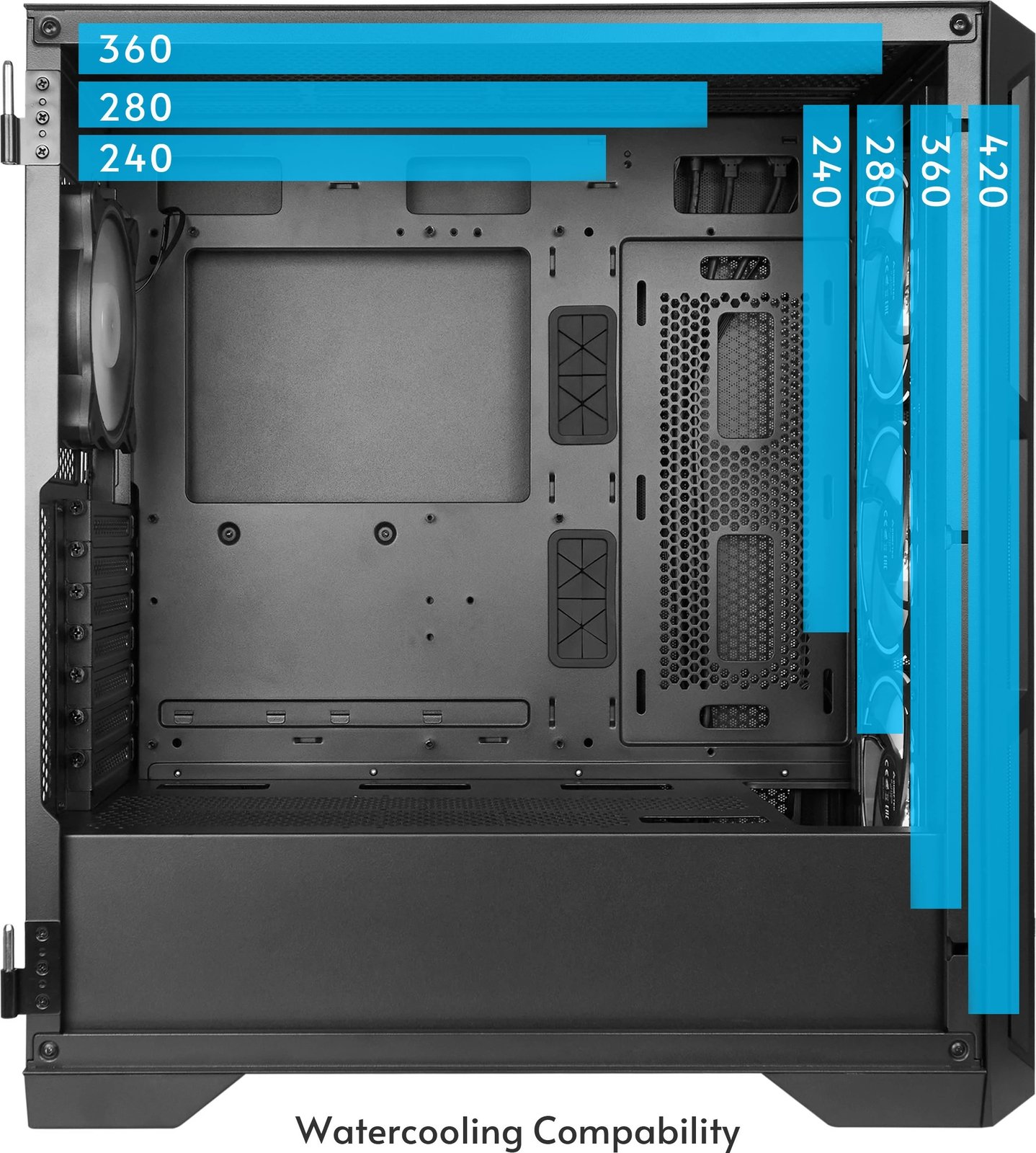 Kasë Chieftec APEX Lumo, Midi Tower, RGB, E-ATX, e zezë