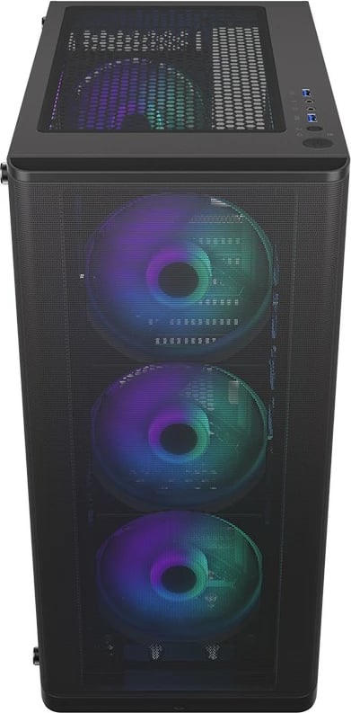Kasë Endorfy Ventum 200 ARGB, ATX, 4 ventilatorë ARGB, xham i temperuar, e zezë