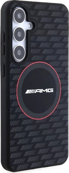 Mbështjellës Mercedes AMG Silicone Carbon Pattern MagSafe për Samsung Galaxy S24, i zi
