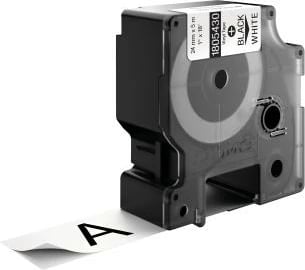 Shirit etiketimi Dymo Rhino 1805430 vinil 24 mm, i zi mbi të bardhë