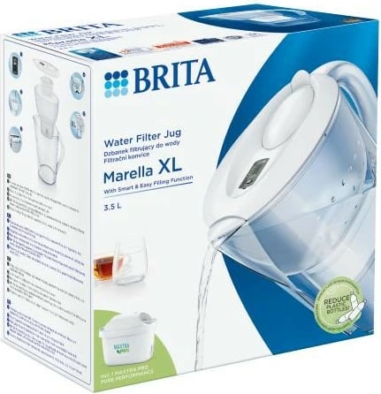 Ibrik filtri për ujë Brita Marella XL Maxtra PRO, 3.5L, Bardhë Ibrik filtri për ujë Brita Marella XL Maxtra PRO, 3.5L, Bardhë