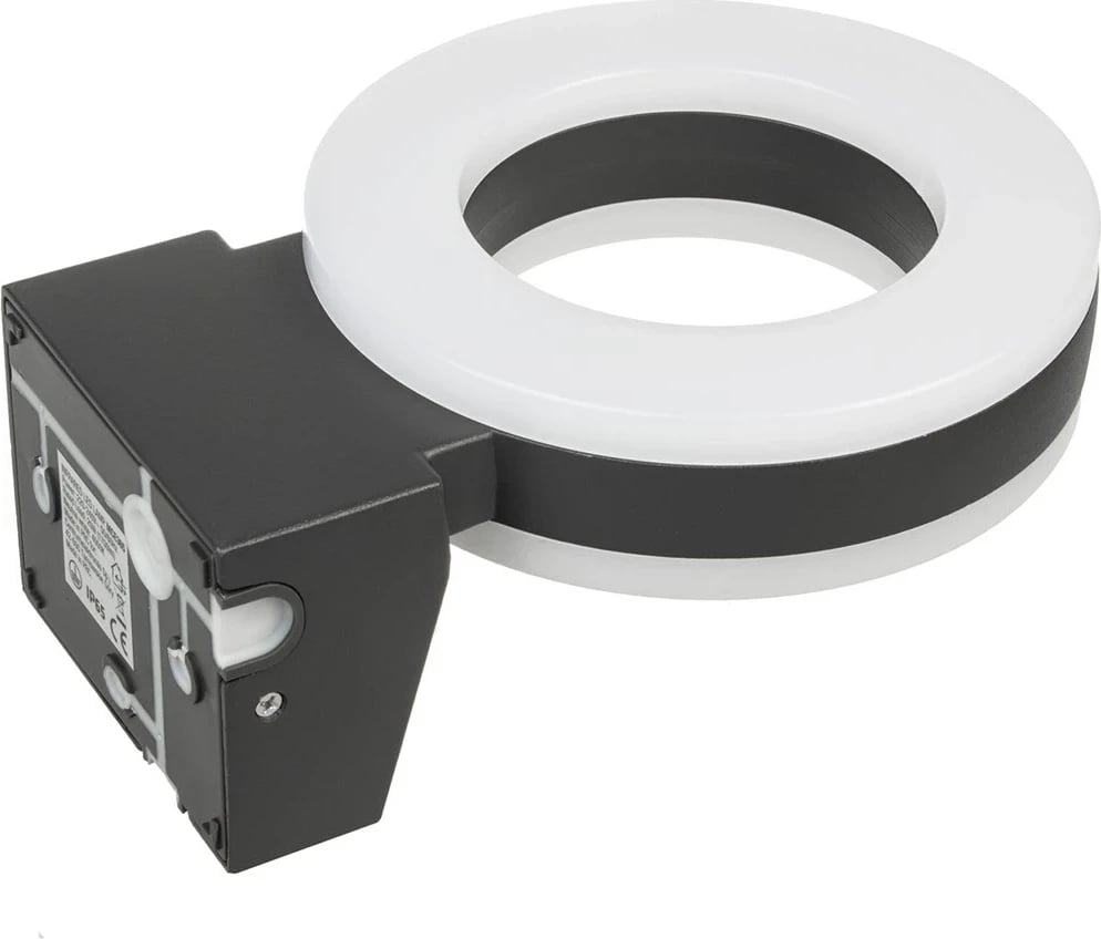 Dritë LED Maclean, e montuar në mur, me sensor PIR, 20W, 1700lm, IP65, Neutral White 4000K, Gri