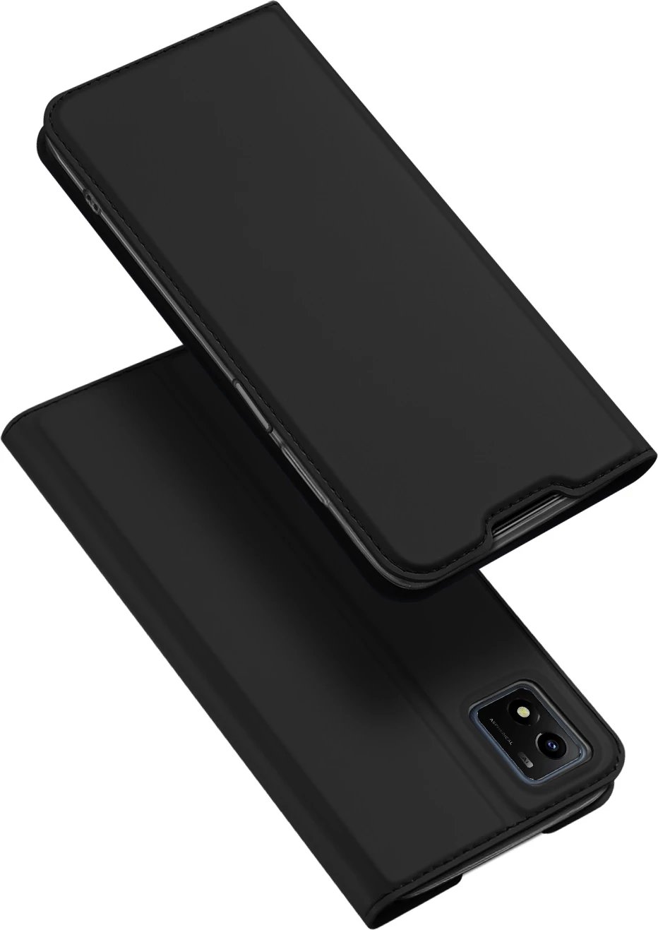 Mbështjellës Dux Ducis Skin Pro për Vivo Y01/Y15a/Y15s, me kapak dhe xhep, e zezë
