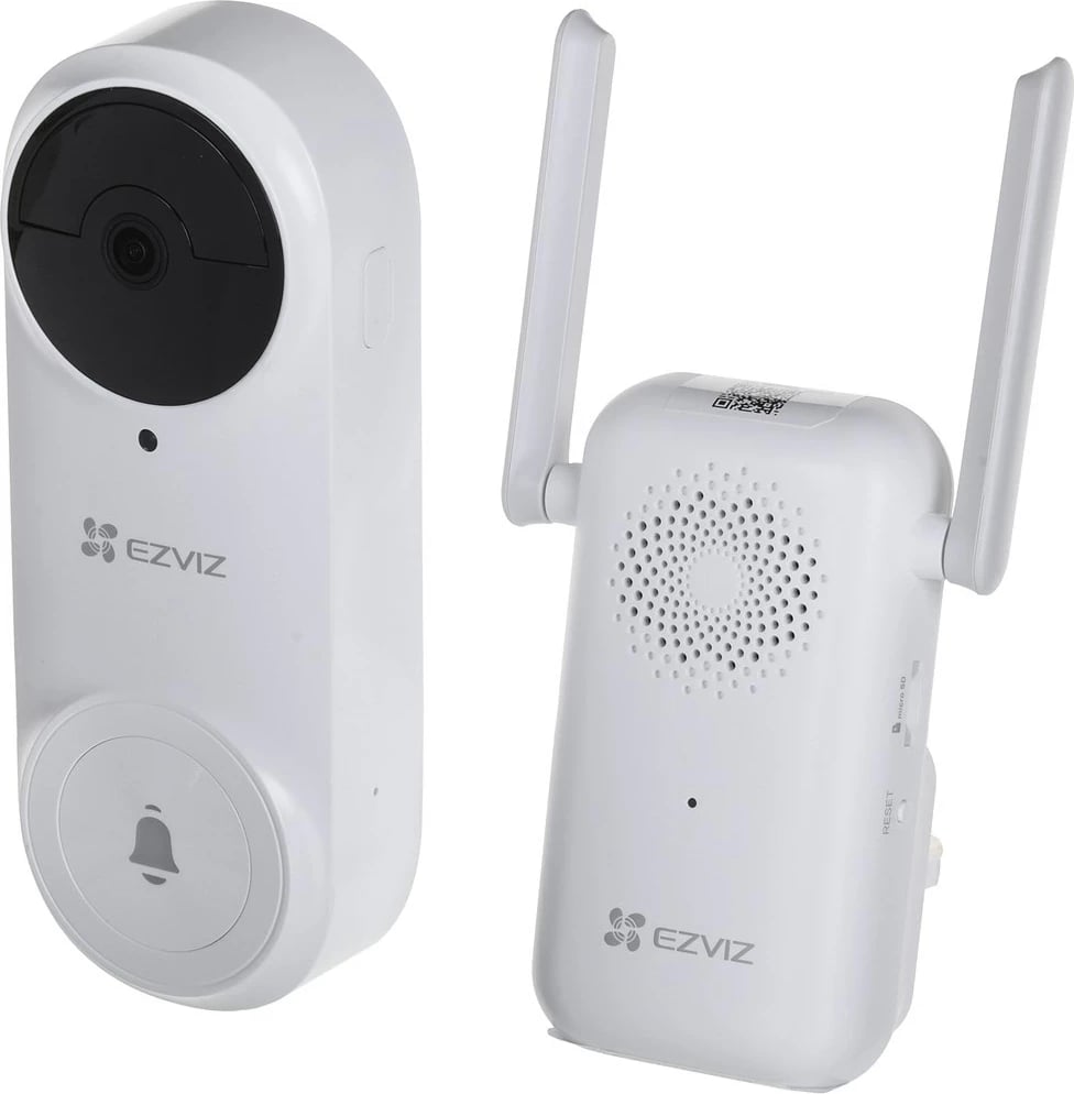 Interfon video ezviz DB2 Pro, wireless, 5MP, i bardhë