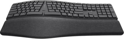 Tastierë Trust Keyra ergonomike, wireless, full-size, QWERTY, e zezë