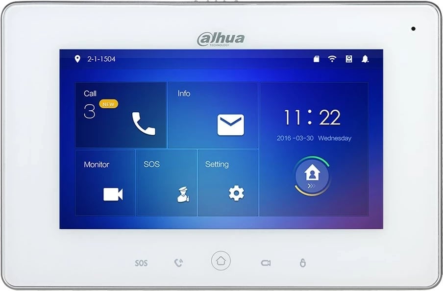 Aksesor interkomi Dahua VTH5221DW-S2, 7", Bardhë