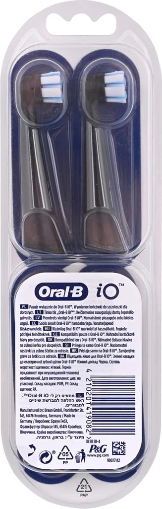 Kokë rezervë Braun Oral-B iO Gentle Care, e zezë, set 4 copë