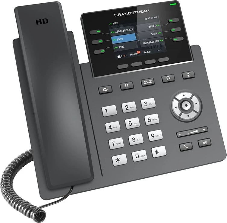 Telefon IP Grandstream GRP2613W, 4 linja, TFT, i zi