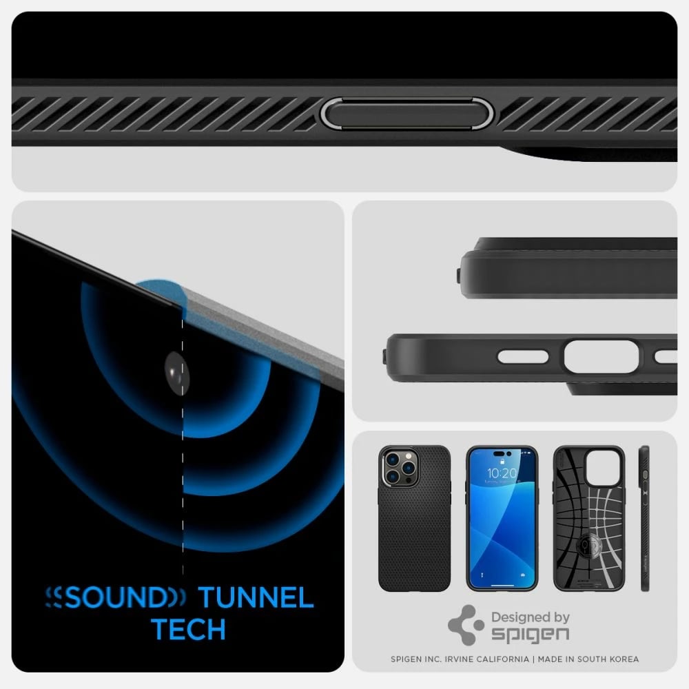 Mbështjellës Spigen Liquid Air për iPhone 14 Pro Max, Matte Black