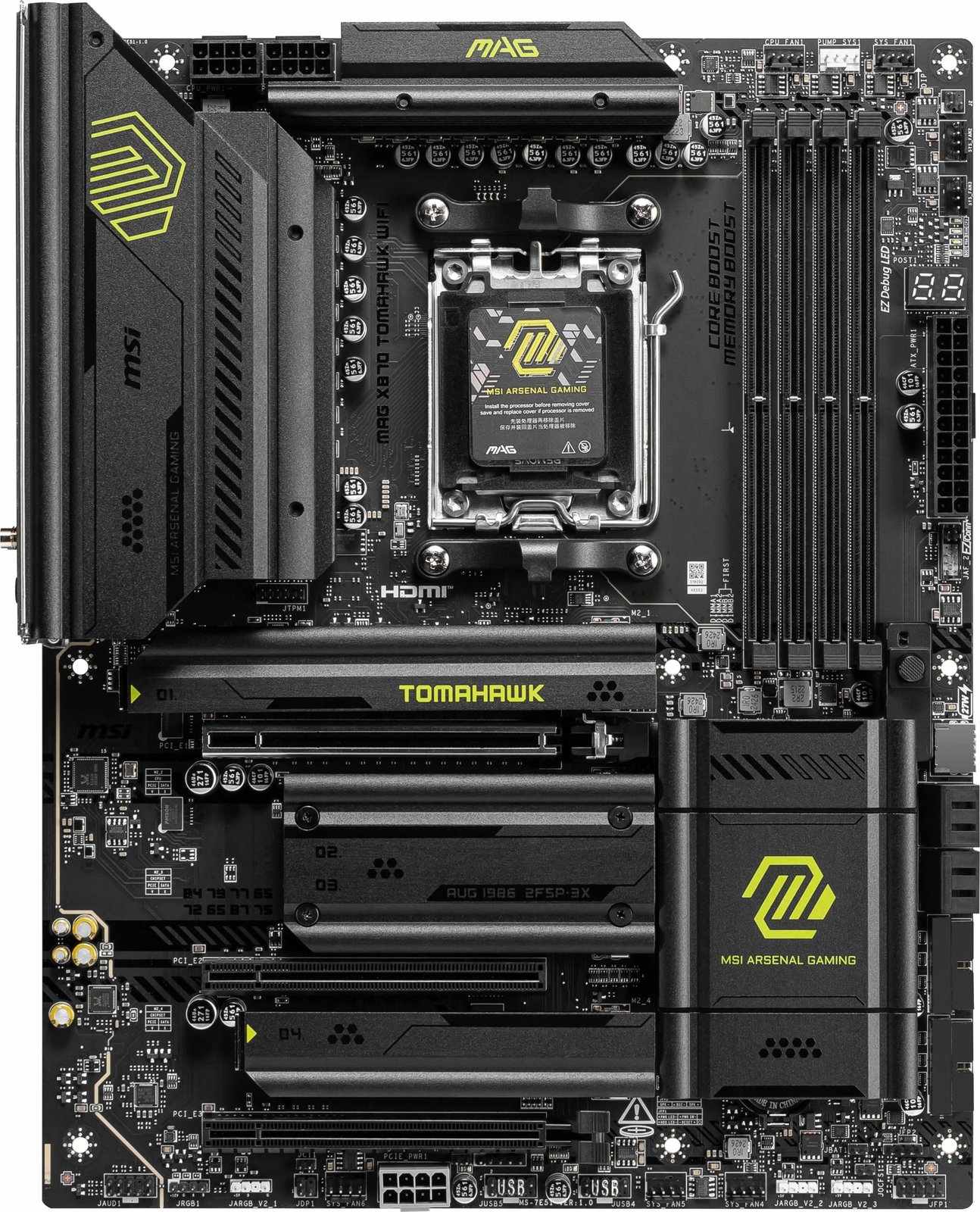 Pllakë amë MSI MAG X870 TOMAHAWK WIFI, AMD, Socket AM5, DDR5, e zezë