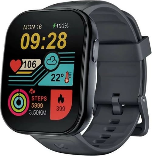 Smartwatch Kumi U6, 1.96 inç, 300 mAh, E zezë