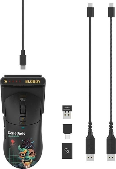 Maus A4-Tech Bloody R72 ULTRA DUO Renegade Midnight, wireless, RGB, i zi