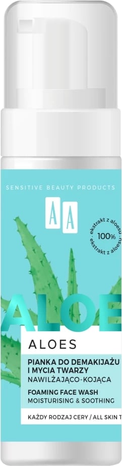 Shkumë pastrimi fytyre për femra AA Aloes 100% aloe vera extract, 150ml