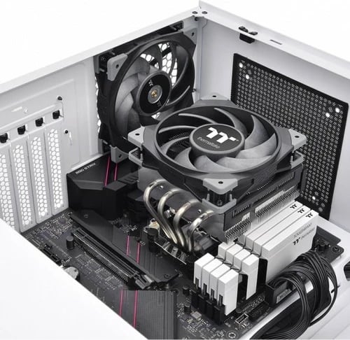 Ftohës CPU Thermaltake TOUGHAIR 110, 140W, 4x heatpipe bakri, 12cm, Gri