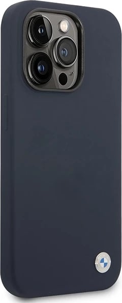 Mbështjellës BMW BMHMP14LSILNA për iPhone 14 Pro 6.1", silikon, MagSafe, navy blue