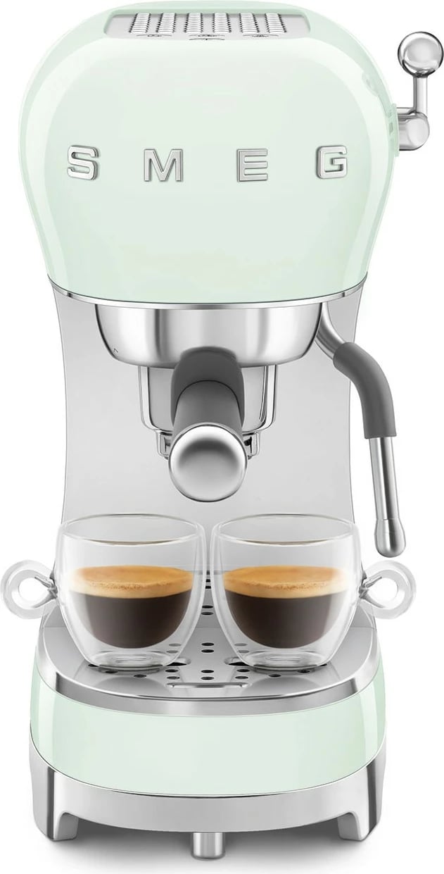 Aparat espresso SMEG ECF02PGEU, 1.1L, 15 bar, jeshil