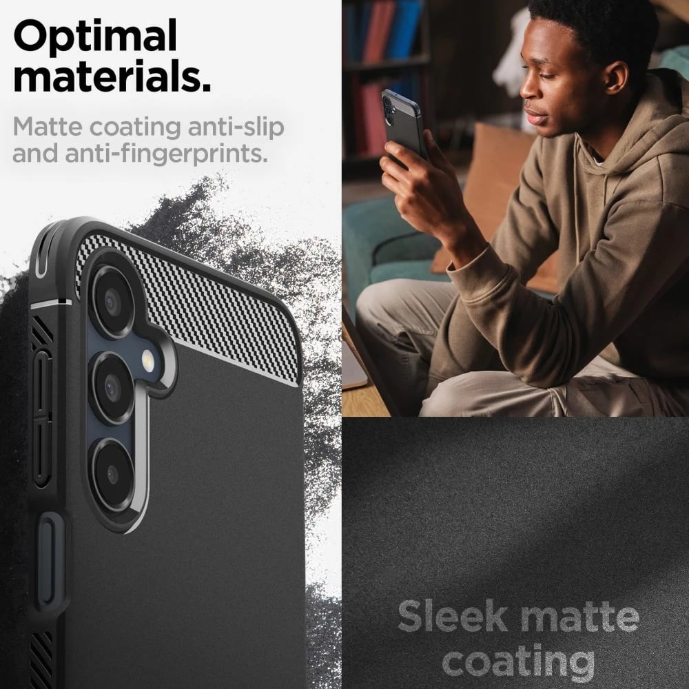Mbështjellës Spigen Rugged Armor për Samsung Galaxy A16, i zi