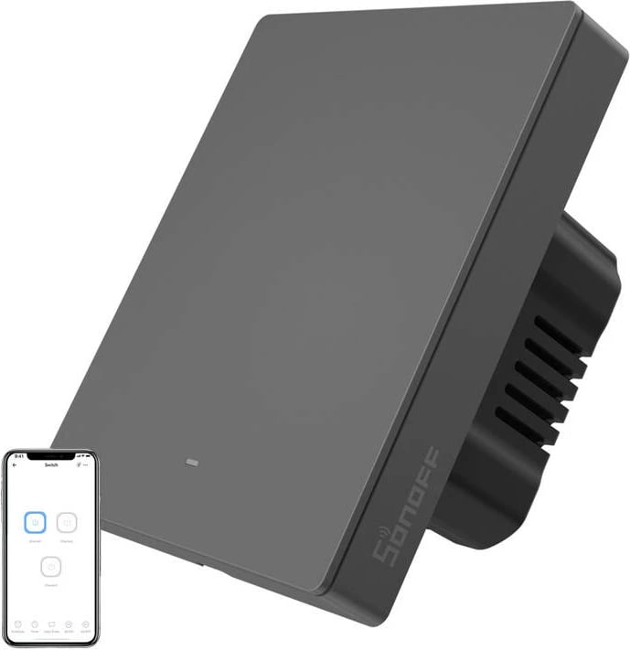 Kasë inteligjente Sonoff M5-1C-80, 1 kanal, WiFi, grafit