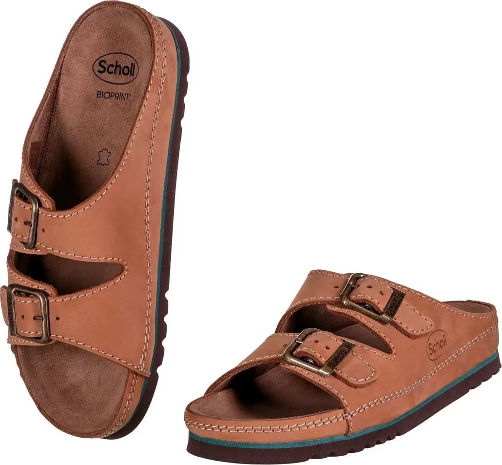 Flip-flops Mobilex Scholl Air Bag, unisex, për të rritur, ngjyrë bezhë, Nr. 40