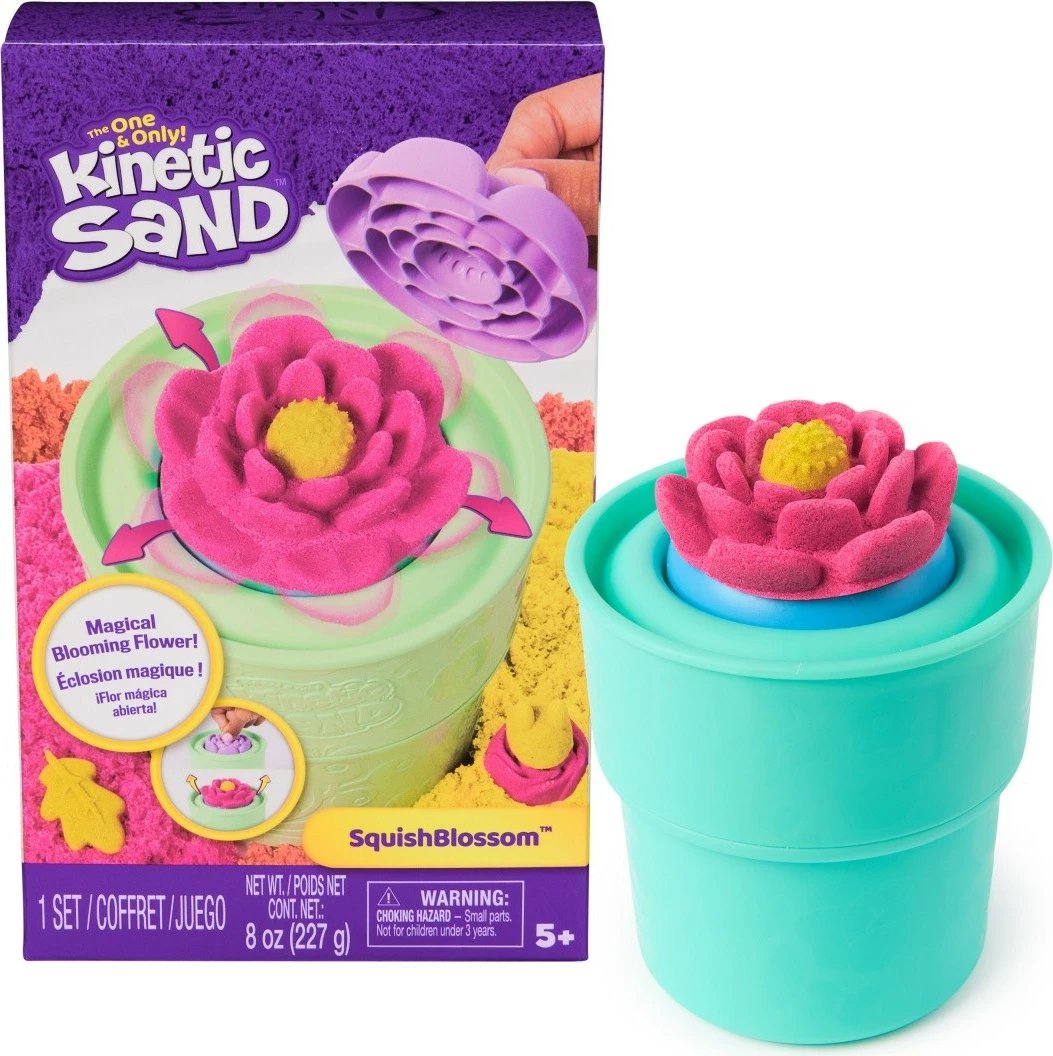Set rërë kinetike Spin Master Kinetic Sand Flower SquishBlossom, 240g, 2 ngjyra