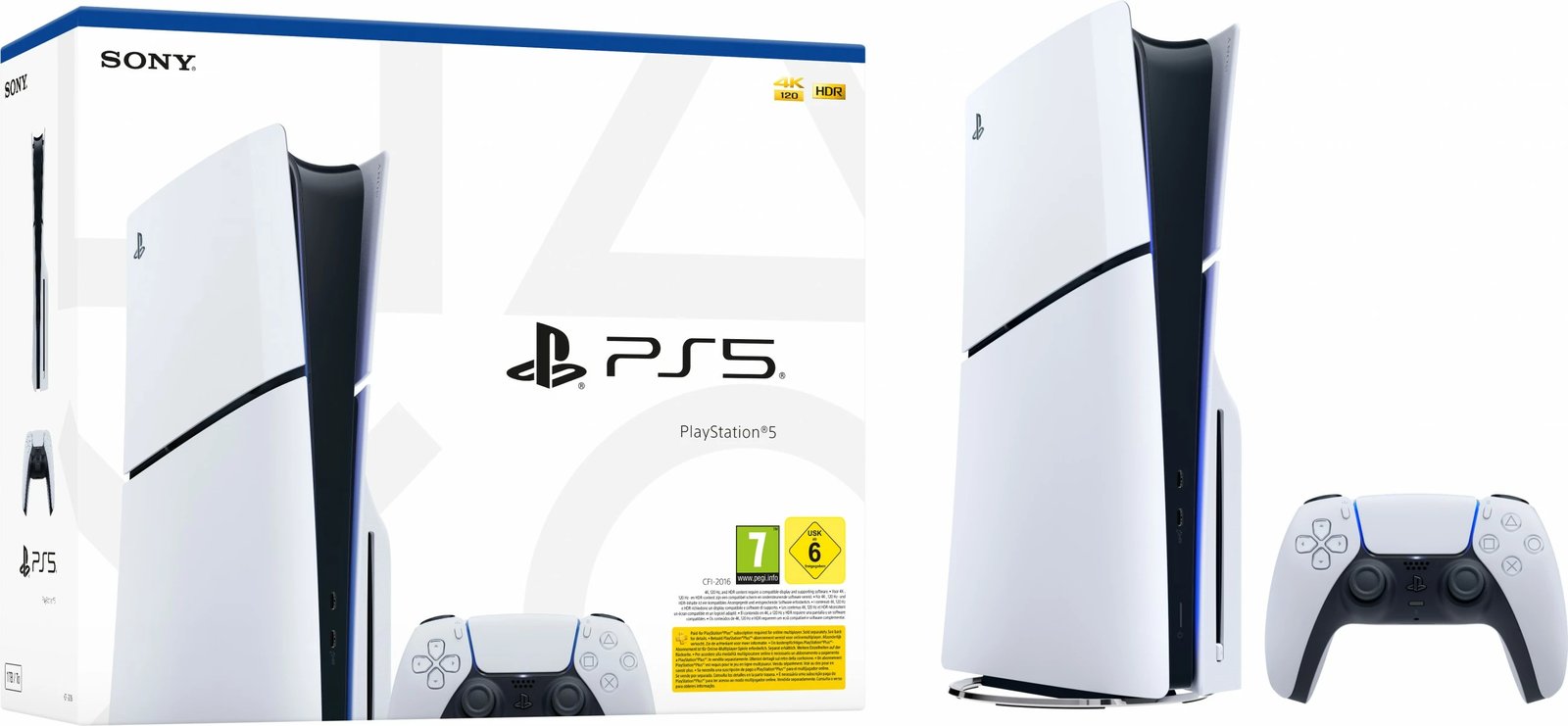 Konsolë Sony PlayStation 5 Slim, 1TB, e zezë dhe e bardhë