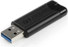 Pendrive Verbatim PinStripe 128GB, USB 3.0, e zezë