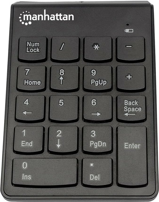 Tastierë numerike wireless Manhattan 178846, 18 taste, e zezë