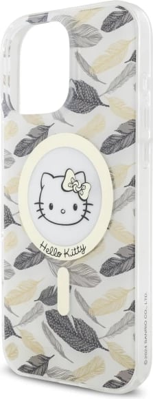 Mbështjellës Hello Kitty IML Golden Leaves MagSafe për iPhone 16 Pro Max, Bardhë