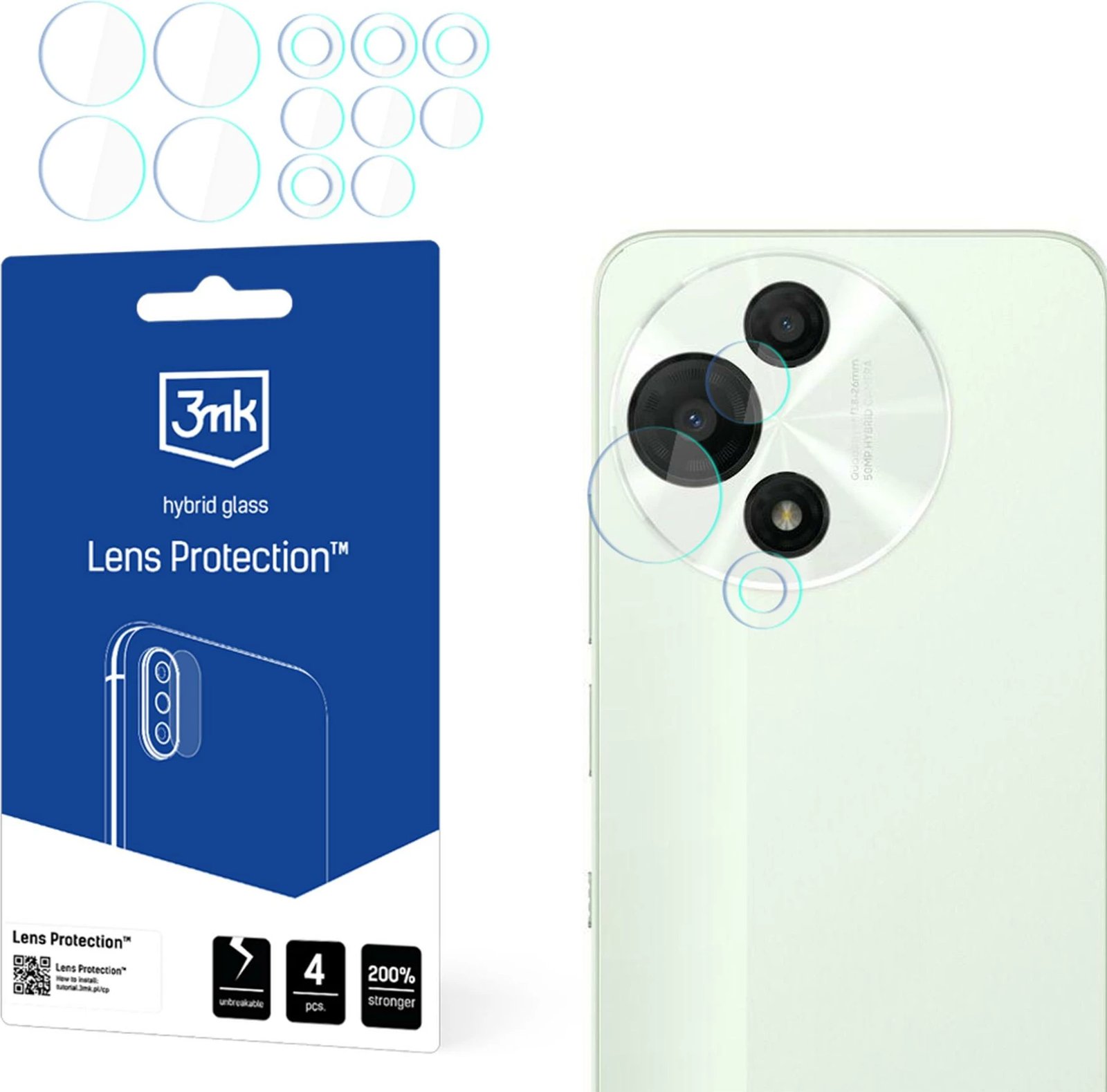 Mbrojtës xhami për kamerë 3mk Protection për TCL 60 5G / 60R 5G / 60 SE NXTPAPER 5G, set