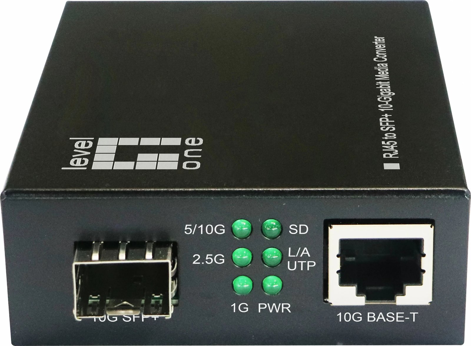 Konvertues rrjeti Level One GVT-2051, 10GBit, RJ45 në SFP+, i zi