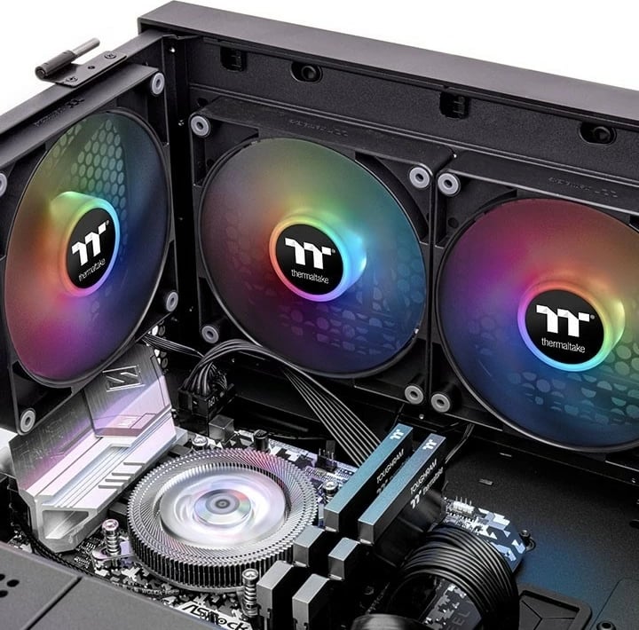 Ventilator për kasë Thermaltake CT120 ARGB 12cm, 2 copë, i zi