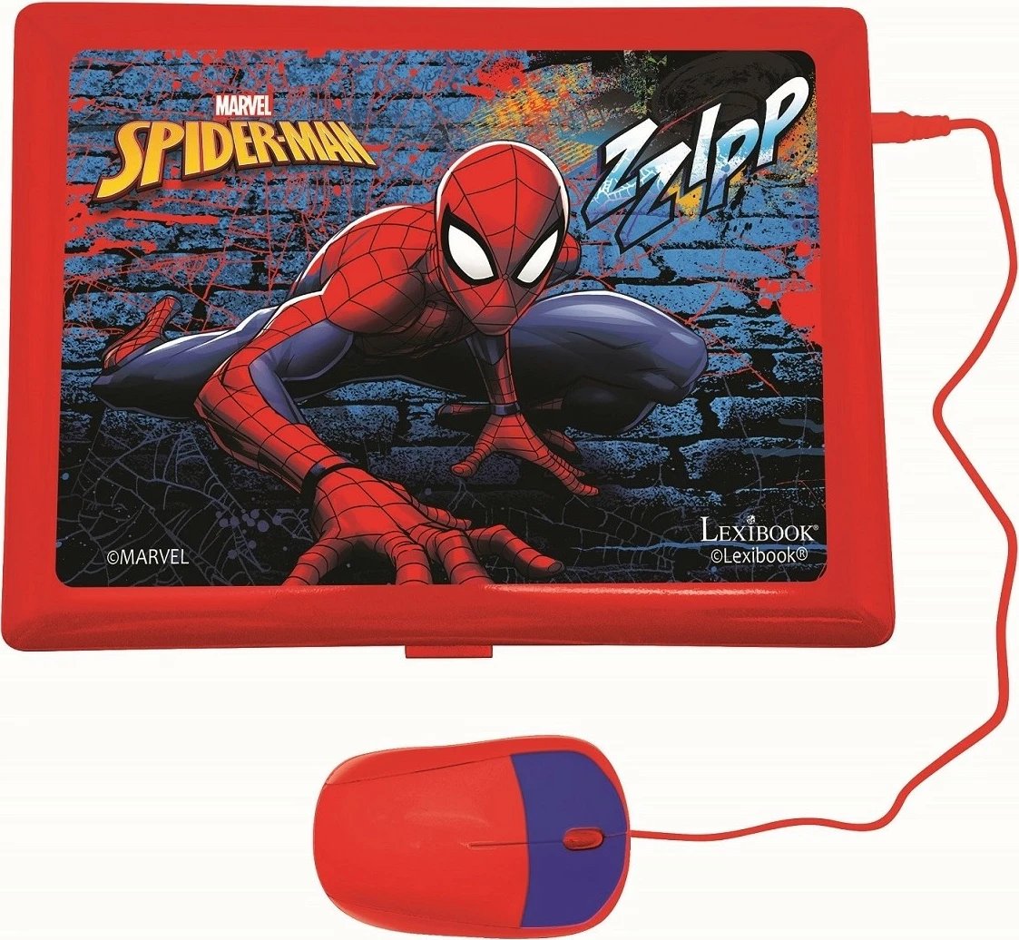 Laptop edukativ Lexibook Spider-Man, 124 aktivitete, për fëmijë, shumëngjyrësh