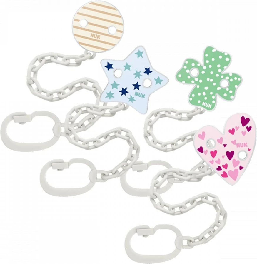 zinxhir për qetësuese me kapëse, NUK, për qetësuese me unazë, blu