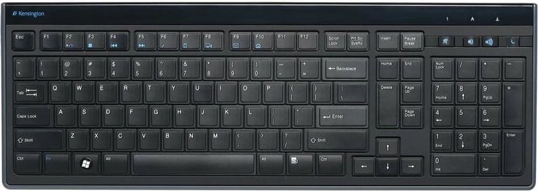 Tastierë Kensington Advance Fit, full-size, me kabllo USB, AZERTY, e zezë