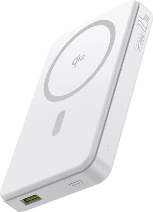 Powerbank Baseus Airpow2 Qi2, 10000mAh, 22.5W, e bardhë
