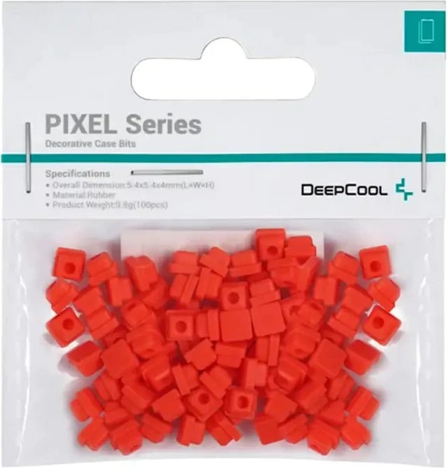 Set dekorativ për kasë DeepCool PIXEL, 100 copë, Gome, Kuqe